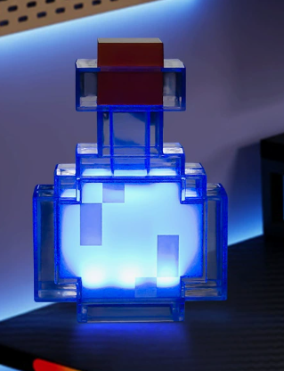 Color Changing Minecraft Lamp and Toy Sword Pickaxe