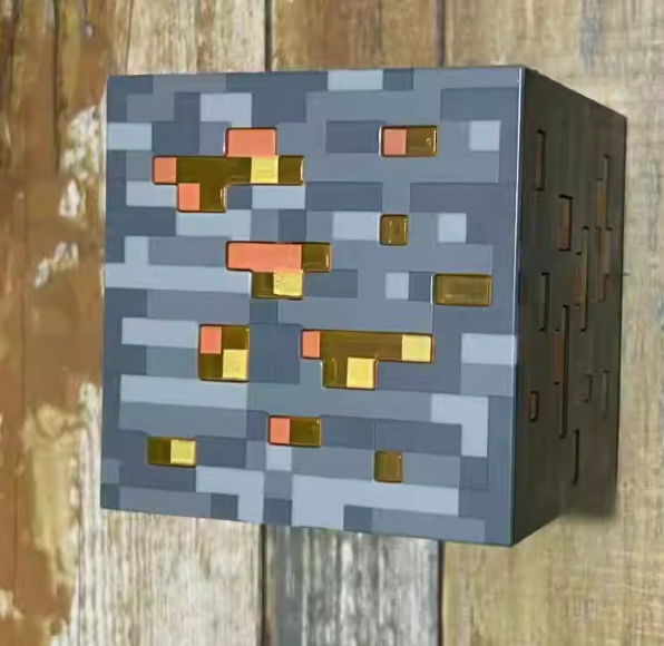 Color Changing Minecraft Lamp and Toy Sword Pickaxe